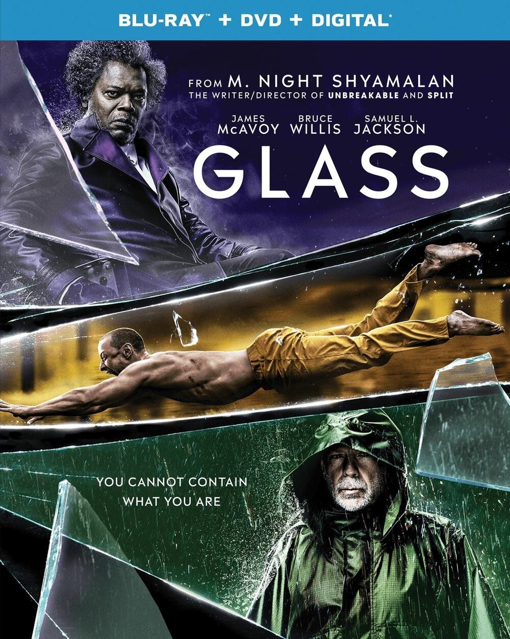Universal Pictures Glass Blu-ray + DVD + Digital M. Night Shyamalan PG-13 2019